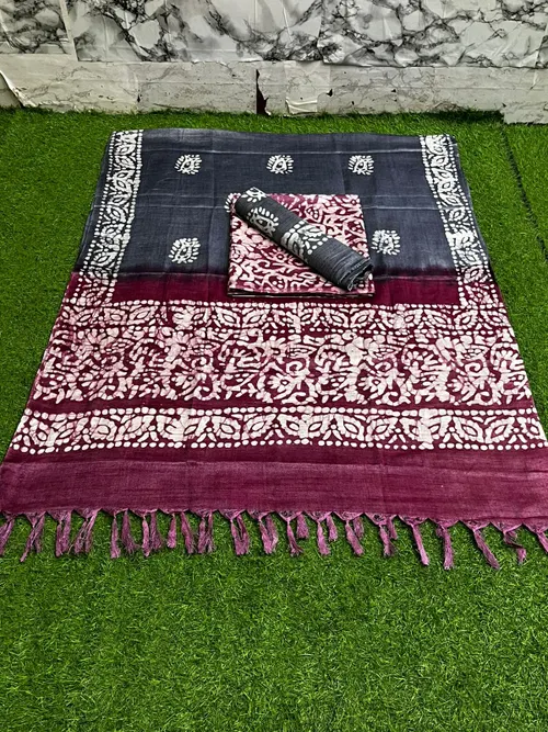 Timeless Dupion Silk Batik Elegance